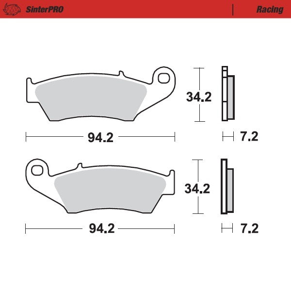 MotoMaster Brake Pads - Front - Sinter Pro Yamaha / Beta, Gas Gas / Honda / Kawasaki / KTM / Suzuki 