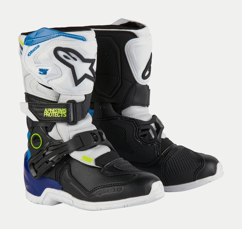 Alpinestar mx laarzen Tech 3s kids wit / blauw