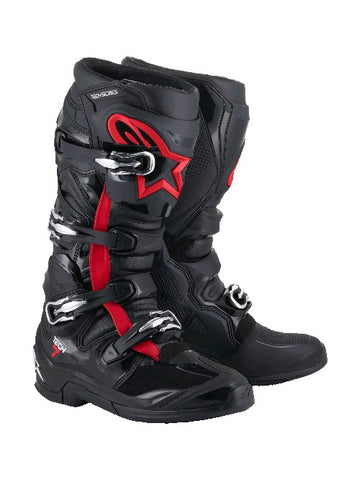Alpinestars Tech 7 MX-Stiefel Schwarz/Fluorrot