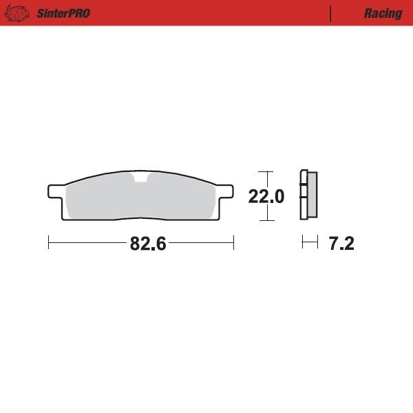 MotoMaster Brake Pads - Front - Sintered Metal - SinterPro - Yamaha