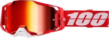 100% Armega Motocross Goggles CBAD – Red mirror lens (2024 collection)