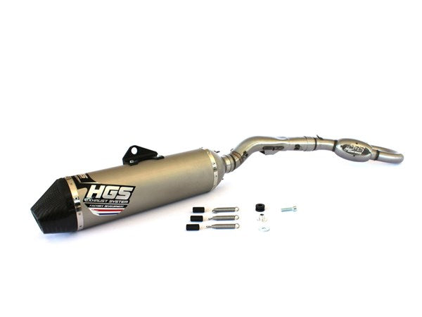 HGS (Aluminium) Compleet uitlaatsysteem met carbon - Kawasaki KX 250F 17-24