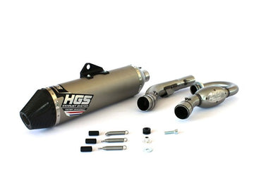 HGS (Aluminium) Compleet uitlaatsysteem met carbon - Kawasaki KX 250F 17-24