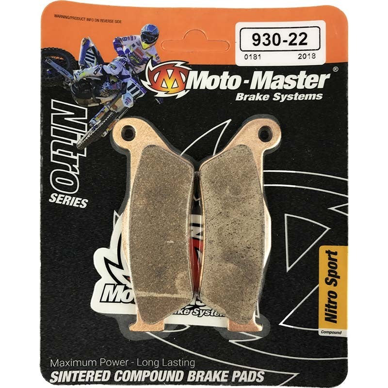 MotoMaster remblokken - Voorzijde - Nitro sport - KTM / GasGas / Husaberg / Husqvarna / Sherco / Stark Varg / TM / Triumph