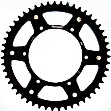 Supersprox Stahl/Aluminium-Kettenrad schwarz – Yamaha / Fantic 