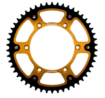 Supersprox staal/ aluminium achtertandwiel goud - Suzuki