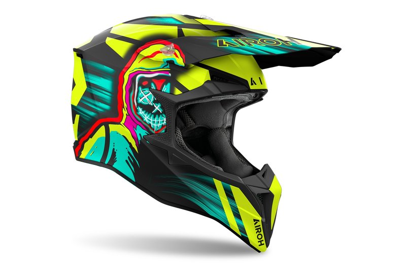 Airoh helm Wraaap Cyber yellow matt