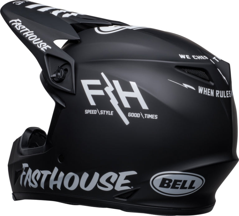 BELL MX-9 Mips Fasthouse Prospect Helmet Matte Black / White (2023 collection)