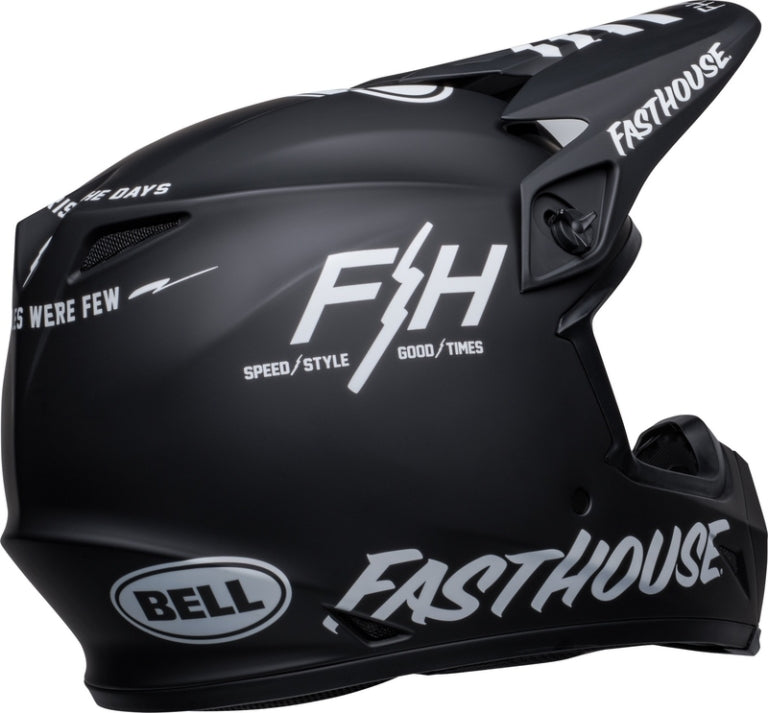 BELL MX-9 Mips Fasthouse Prospect Helmet Matte Black / White (2023 collection)