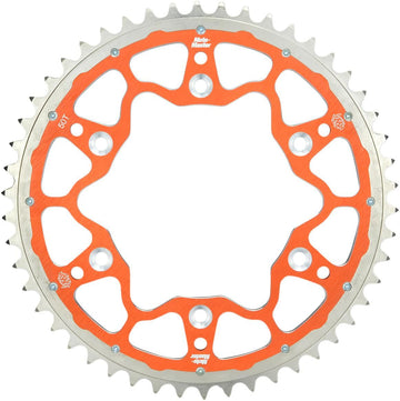 MotoMaster Fusion Dual-Ring staal/ aluminium achtertandwiel oranje (428) - KTM / Husqvarna / GasGas