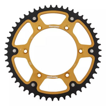 Supersprox staal/ aluminium achtertandwiel goud - Yamaha / Fantic