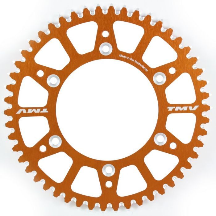 TMV aluminium achtertandwiel oranje - KTM / GasGas / Husqvarna / Beta