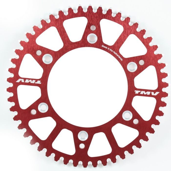 TMV aluminium achtertandwiel rood - KTM / GasGas / Husqvarna / Beta